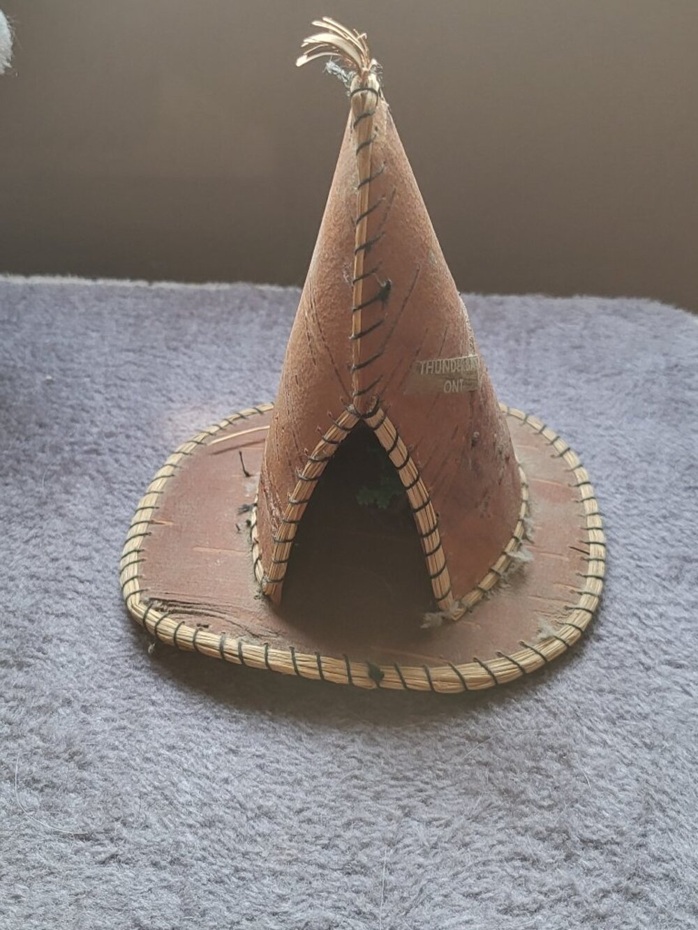 Thunder Bay, Ontario, Canada Souvenir Birch Bark Teepee Figurine